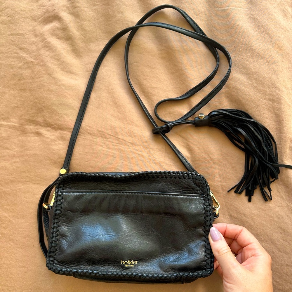 Botiker | genuine leather tassel crossbody purse